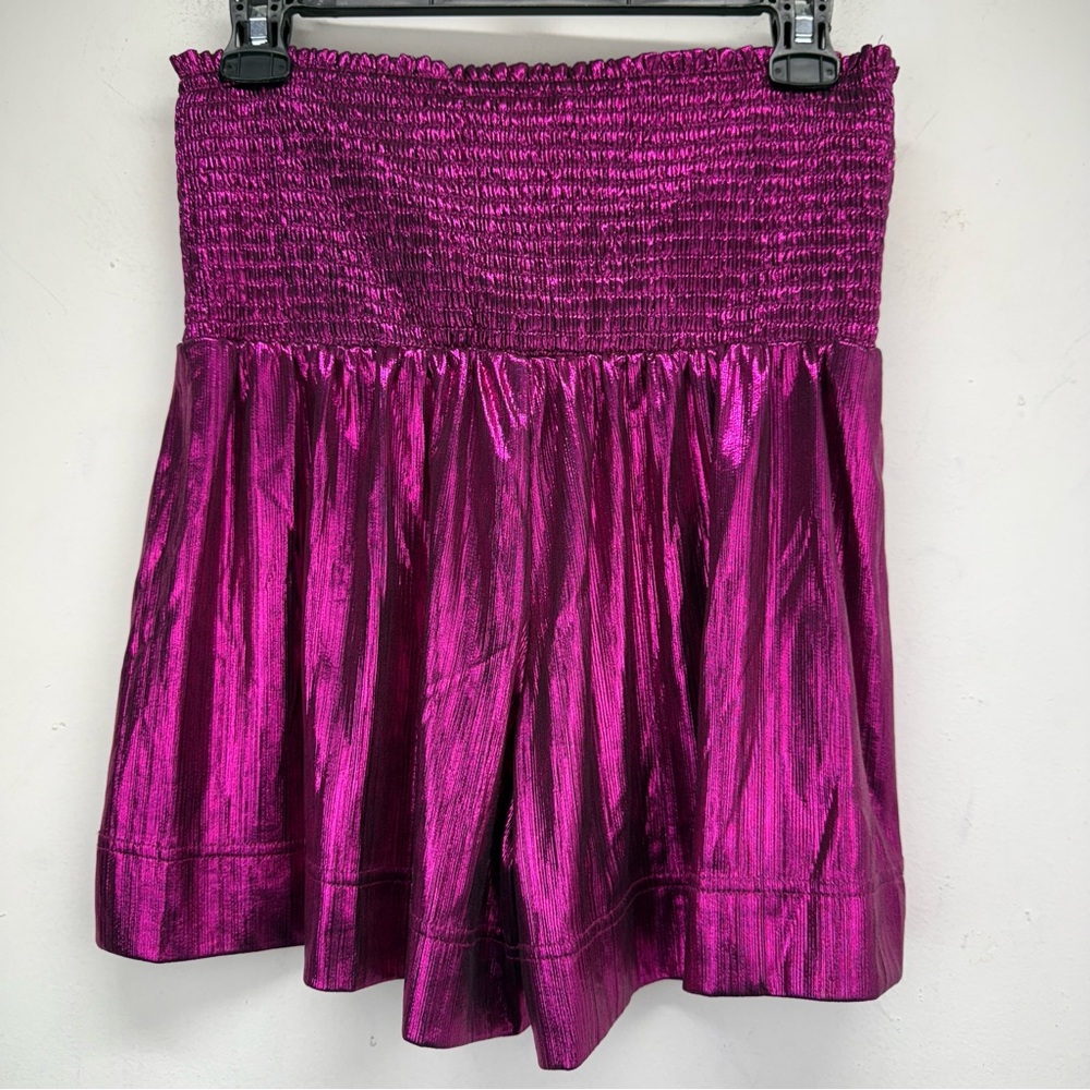 Blue B. Collection size Large Women’s Pink Metallic Shimmer Swing Shorts